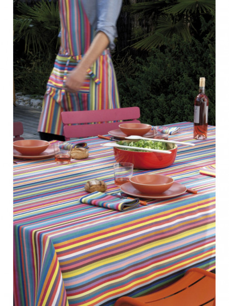 Coated tablecloth Salvador tableware basque linen 