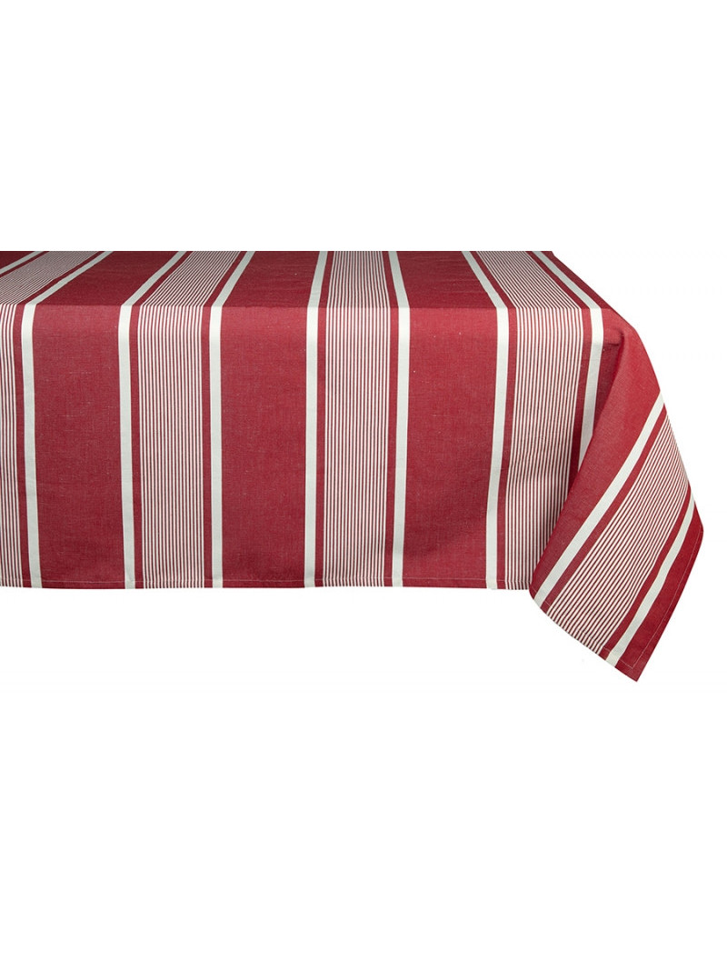 Coated tablecloth Yvonne Rouge tableware basque linen 