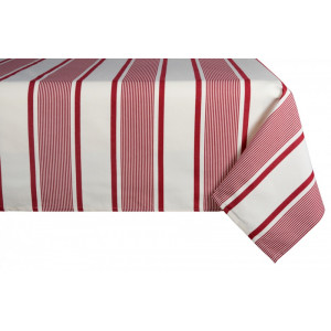 Cotton and Linen tablecloth Maïté Rouge tableware basque linen 
