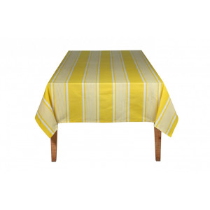 Cotton and Linen tablecloth Yvonne Jaune tableware basque linen 