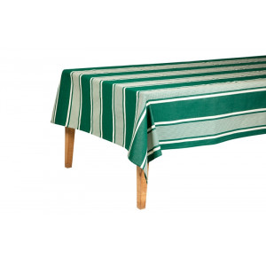 Cotton and Linen tablecloth Yvonne Vert tableware basque linen 