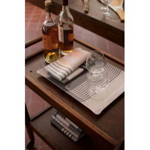 Acrylic tray Ottoman Rhune tableware basque linen 