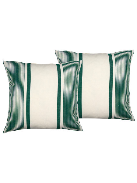 Cushion cover with zipper Maïté Vert basque household linen