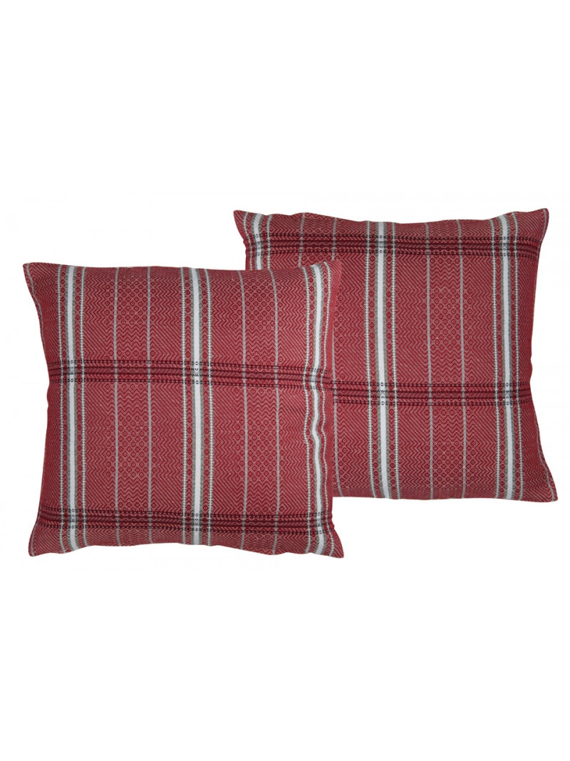Cushion cover with zipper Félix Rouge basque household linen 
