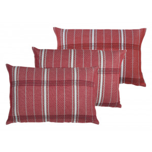 Cushion cover with zipper Félix Rouge basque household linen 
