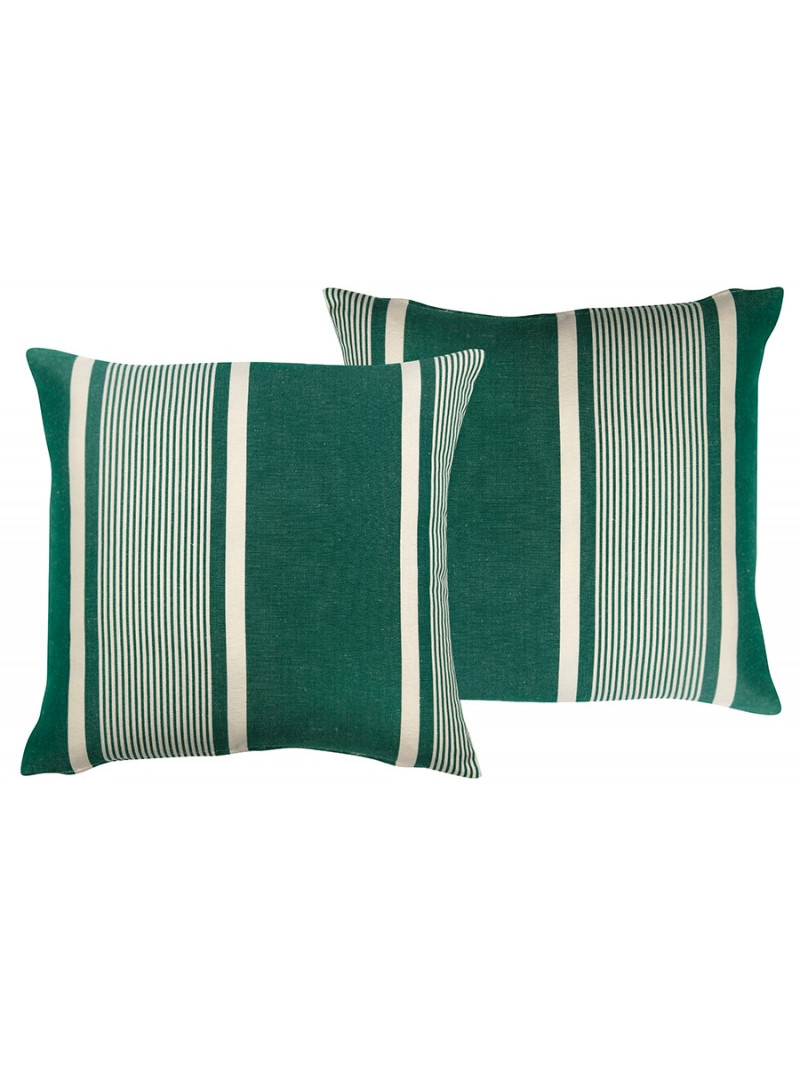Cushion cover with zipper Yvonne Vert basque household linen 
