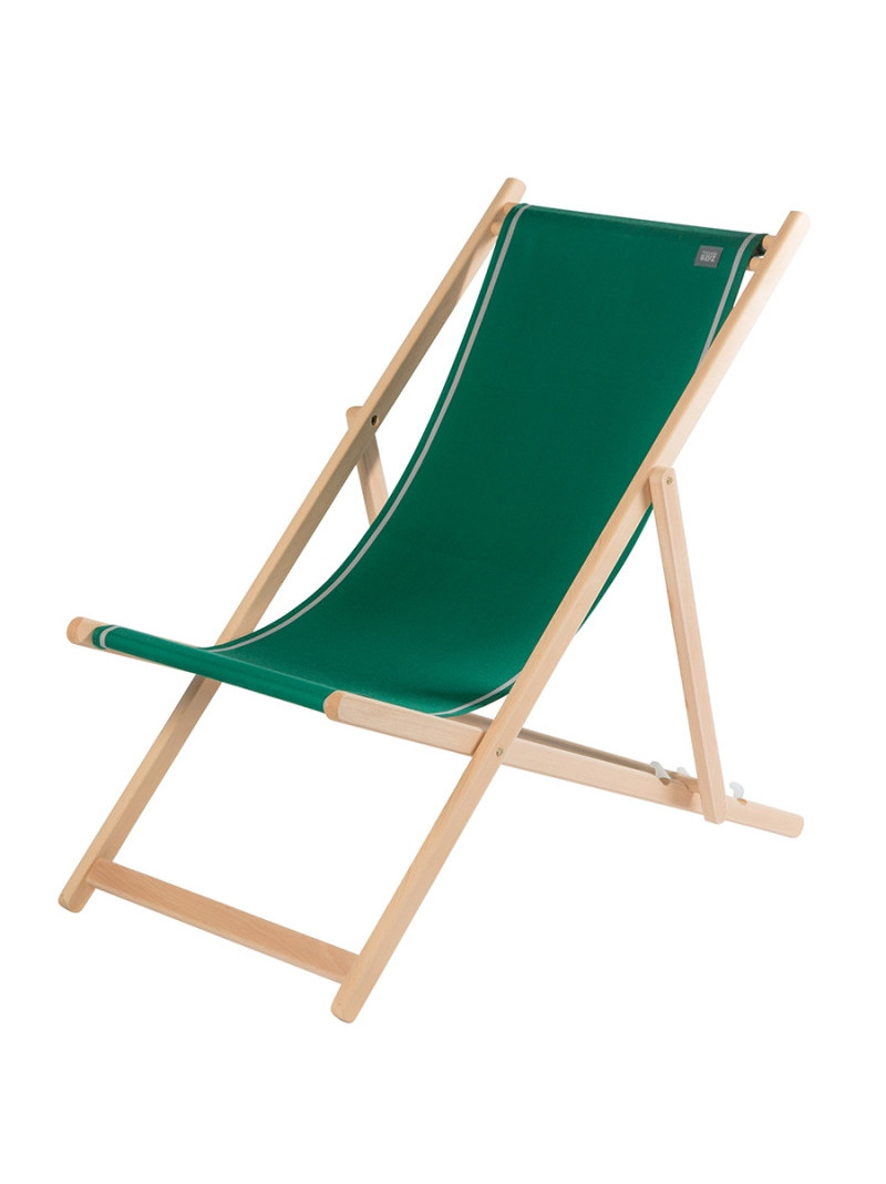Transat Uni Forêt en tissu basque chaise longue chilienne basque