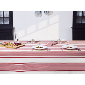 Coated tablecloth Maïté Rouge tableware basque linen 